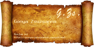 Gonya Zsuzsanna névjegykártya